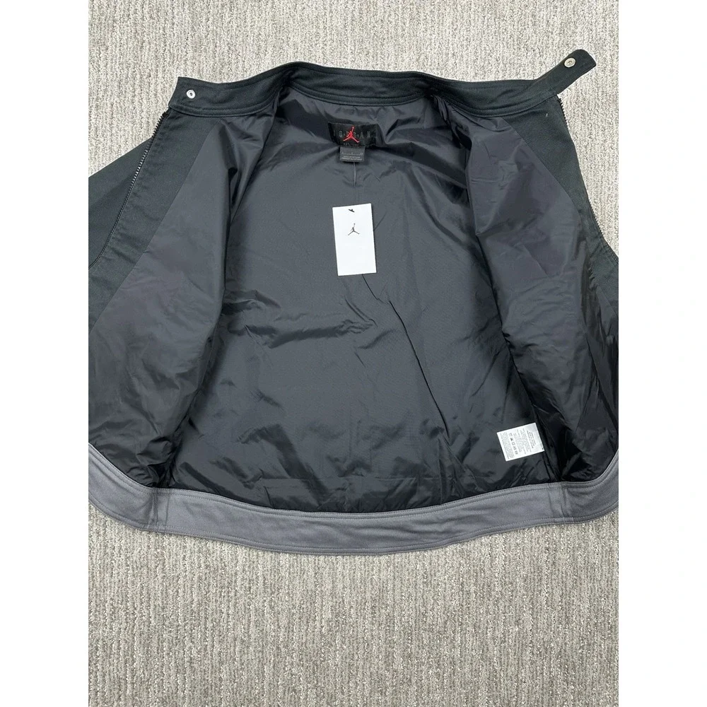 New Jordan Brooklyn Motorsport Jacket Black/Iron Grey HV1048-010 Men's Small